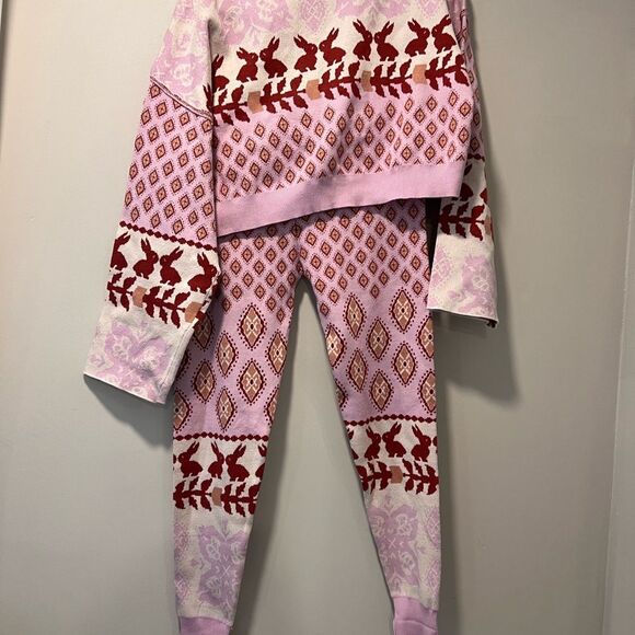 Free People x Intimately Snow Bunny Set In Candy Combo Women’s Size Medium - Picture 7 of 8